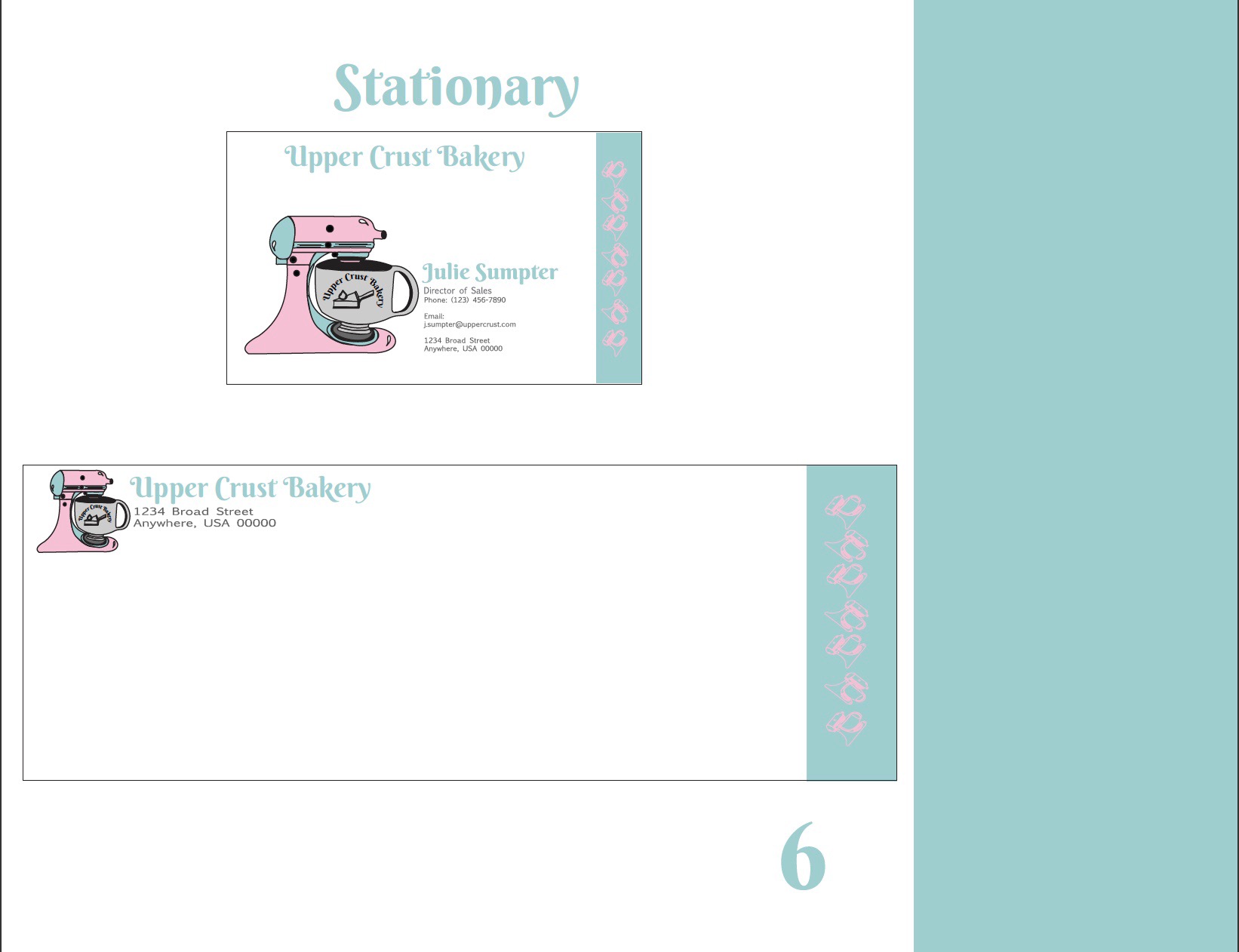 A business card and Envelope for Logo Stationary